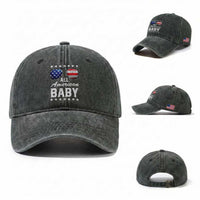 Funny All American Baby 4th Of July Washed Cotton Baseball Cap Family Matching Sunglasses