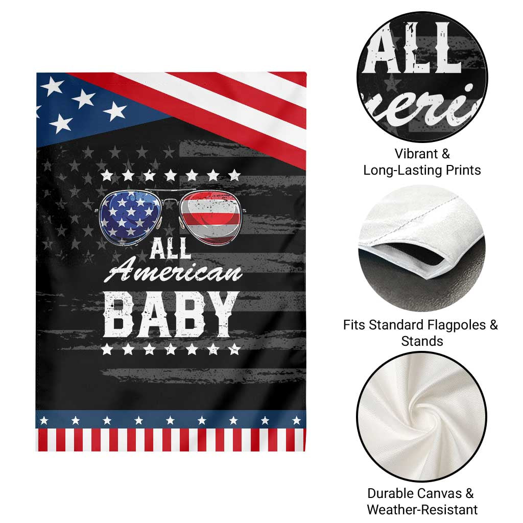 Funny All American Baby 4th Of July Garden Flag Family Matching Sunglasses