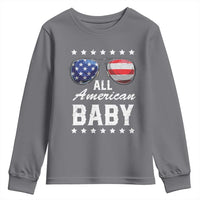 Funny All American Baby 4th Of July Youth Sweatshirt Family Matching Sunglasses - Wonder Print Shop