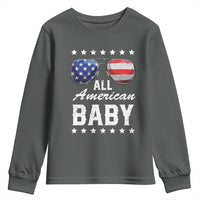 Funny All American Baby 4th Of July Youth Sweatshirt Family Matching Sunglasses - Wonder Print Shop
