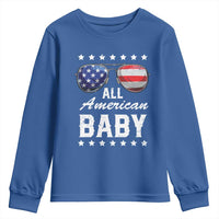 Funny All American Baby 4th Of July Youth Sweatshirt Family Matching Sunglasses - Wonder Print Shop