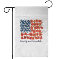 Funny 4th Of July Pregnancy Announcement Garden Flag Growing An American Baby USA Flag Flowers - Wonder Print Shop