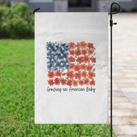 Funny 4th Of July Pregnancy Announcement Garden Flag Growing An American Baby USA Flag Flowers - Wonder Print Shop