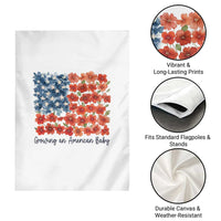 Funny 4th Of July Pregnancy Announcement Garden Flag Growing An American Baby USA Flag Flowers - Wonder Print Shop