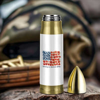 Funny 4th Of July Pregnancy Announcement Bullet Tumbler Growing An American Baby USA Flag Flowers - Wonder Print Shop