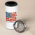 Funny 4th Of July Pregnancy Announcement 4 in 1 Can Cooler Tumbler Growing An American Baby USA Flag Flowers - Wonder Print Shop