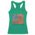 Funny 4th Of July Pregnancy Announcement Racerback Tank Top Growing An American Baby USA Flag Flowers - Wonder Print Shop