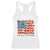Funny 4th Of July Pregnancy Announcement Racerback Tank Top Growing An American Baby USA Flag Flowers - Wonder Print Shop