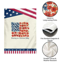 Funny 4th Of July Pregnancy Announcement Garden Flag Growing An American Baby USA Flag Flowers