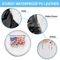 Funny 4th Of July Pregnancy Announcement Spare Tire Cover Growing An American Baby USA Flag - Wonder Print Shop