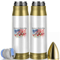 Funny 4th Of July Pregnancy Announcement Bullet Tumbler Growing An American Baby USA Flag - Wonder Print Shop