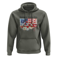 Funny 4th Of July Pregnancy Announcement Hoodie Growing An American Baby USA Flag - Wonder Print Shop