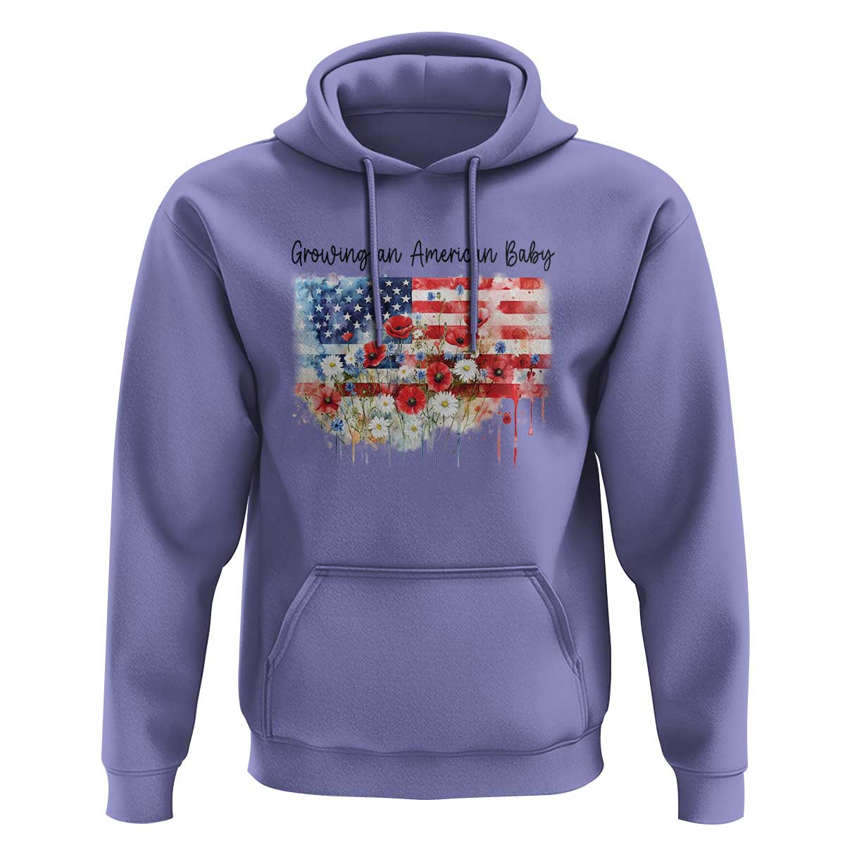 Funny 4th Of July Pregnancy Announcement Hoodie Growing An American Baby USA Flag - Wonder Print Shop