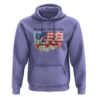 Funny 4th Of July Pregnancy Announcement Hoodie Growing An American Baby USA Flag - Wonder Print Shop