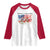 Funny 4th Of July Pregnancy Announcement Raglan Shirt Growing An American Baby USA Flag - Wonder Print Shop