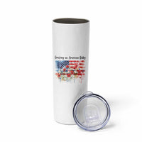 Funny 4th Of July Pregnancy Announcement Skinny Tumbler Growing An American Baby USA Flag - Wonder Print Shop