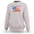 Funny 4th Of July Pregnancy Announcement Sweatshirt Growing An American Baby USA Flag - Wonder Print Shop