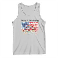 Funny 4th Of July Pregnancy Announcement Tank Top Growing An American Baby USA Flag - Wonder Print Shop