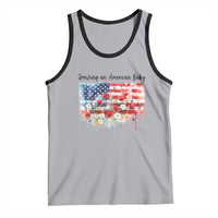 Funny 4th Of July Pregnancy Announcement Tank Top Growing An American Baby USA Flag - Wonder Print Shop