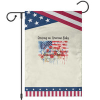 Funny 4th Of July Pregnancy Announcement Garden Flag Growing An American Baby USA Flag