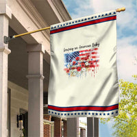 Funny 4th Of July Pregnancy Announcement Garden Flag Growing An American Baby USA Flag