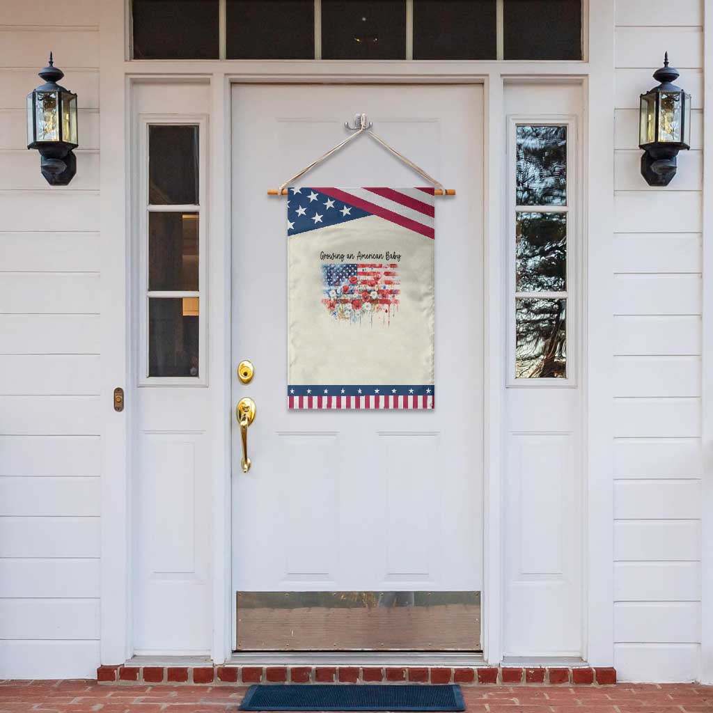 Funny 4th Of July Pregnancy Announcement Garden Flag Growing An American Baby USA Flag