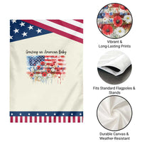 Funny 4th Of July Pregnancy Announcement Garden Flag Growing An American Baby USA Flag
