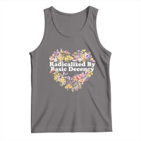 Funny Radicalized By Basic Decency Tank Top Women Floral Heart - Wonder Print Shop
