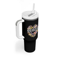 Funny Radicalized By Basic Decency Tumbler With Handle Women Floral Heart - Wonder Print Shop