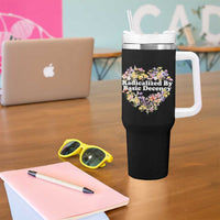 Funny Radicalized By Basic Decency Tumbler With Handle Women Floral Heart - Wonder Print Shop