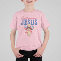 Funny America Needs Jesus T Shirt For Kid 4th Of July Patriotic Christian Coquette Bow - Wonder Print Shop