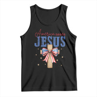 Funny America Needs Jesus Tank Top 4th Of July Patriotic Christian Coquette Bow - Wonder Print Shop