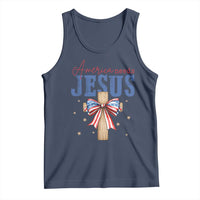 Funny America Needs Jesus Tank Top 4th Of July Patriotic Christian Coquette Bow - Wonder Print Shop