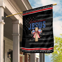 Funny America Needs Jesus Garden Flag 4th Of July Patriotic Christian Coquette Bow