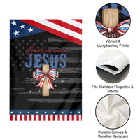 Funny America Needs Jesus Garden Flag 4th Of July Patriotic Christian Coquette Bow