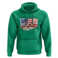 Funny 4th Of July Land Of The Free Because Of The Brave Hoodie American Flag Flowers - Wonder Print Shop