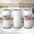 Funny 4th Of July Land Of The Free Because Of The Brave Tumbler Cup American Flag Flowers - Wonder Print Shop