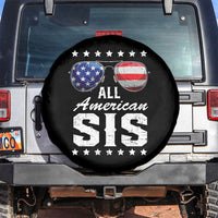 Funny All American Sis 4th Of July Spare Tire Cover Family Matching Sunglasses - Wonder Print Shop