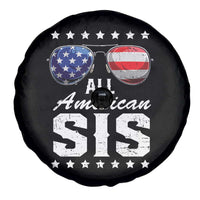 Funny All American Sis 4th Of July Spare Tire Cover Family Matching Sunglasses - Wonder Print Shop