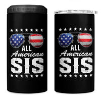 Funny All American Sis 4th Of July 4 in 1 Can Cooler Tumbler Family Matching Sunglasses - Wonder Print Shop