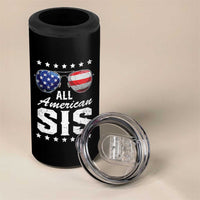 Funny All American Sis 4th Of July 4 in 1 Can Cooler Tumbler Family Matching Sunglasses - Wonder Print Shop
