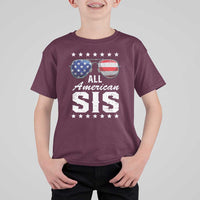 Funny All American Sis 4th Of July T Shirt For Kid Family Matching Sunglasses - Wonder Print Shop