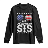 Funny All American Sis 4th Of July Long Sleeve Shirt Family Matching Sunglasses - Wonder Print Shop
