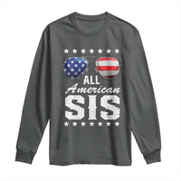 Funny All American Sis 4th Of July Long Sleeve Shirt Family Matching Sunglasses - Wonder Print Shop
