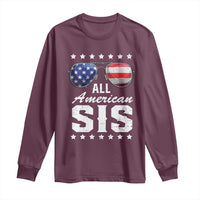 Funny All American Sis 4th Of July Long Sleeve Shirt Family Matching Sunglasses - Wonder Print Shop