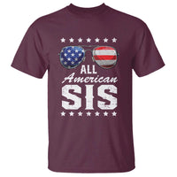 Funny All American Sis 4th Of July T Shirt Family Matching Sunglasses - Wonder Print Shop