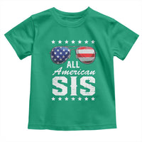 Funny All American Sis 4th Of July Toddler T Shirt Family Matching Sunglasses - Wonder Print Shop