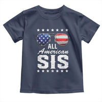 Funny All American Sis 4th Of July Toddler T Shirt Family Matching Sunglasses - Wonder Print Shop