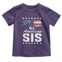 Funny All American Sis 4th Of July Toddler T Shirt Family Matching Sunglasses - Wonder Print Shop