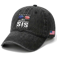 Funny All American Sis 4th Of July Washed Cotton Baseball Cap Family Matching Sunglasses TS11